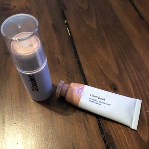 Glossier Haloscope (Quartz) and Cloud Paint (Dusk)